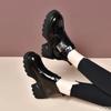 Fashionable minimalist thick soled women's autumn winter new round toe thick heel anti slip wear-resistant short boots