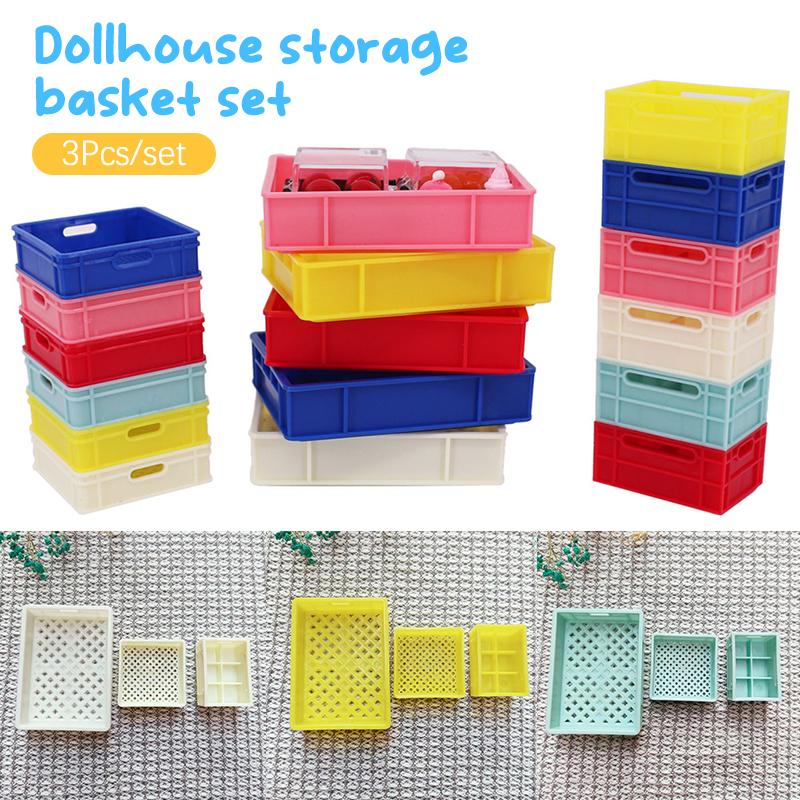 

3шт 1:12 Миниатюрная пластиковая корзина для кукольного домика, бутылка, корзина для еды, напитков, овощей, фруктов, корзина для хранения, модель кухни, декор, игрушки белый