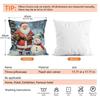Santa Claus Snowman Cushion Pillowcase Printed Polyester 45X45Cm Throw Pillowcover Decorative Sofa Cushion Pillowslip Home Decor