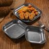 Round Shape Snack Tray Rust-Resistant Dessert Plate Steak Tray Stainless Steel Tray  Hiking