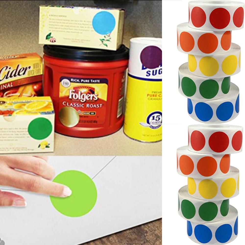 Stationery 1 Inch Color Labels Stickers Dot Labels Stickers Mark stickers Chroma Label Stickers