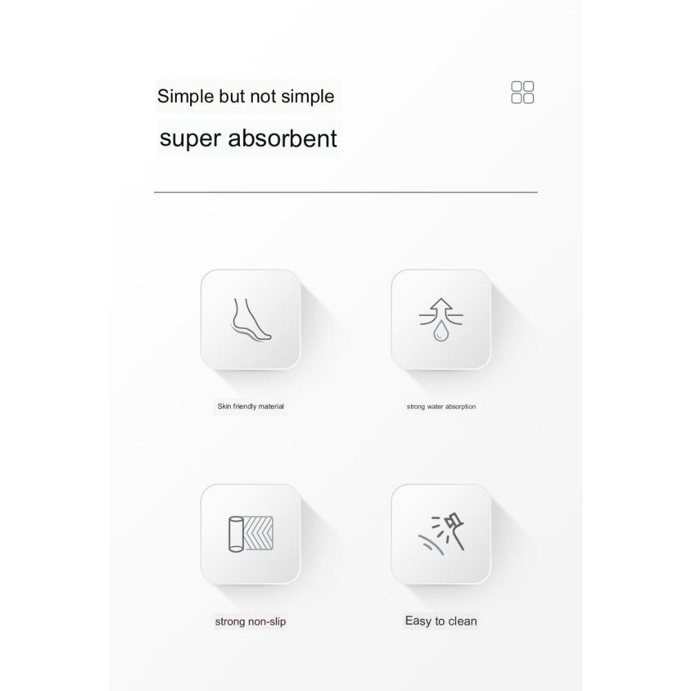 Tappetino Assorbente Asciugatura Rapida per Bagno Tappetino per Ingresso Bagno Antiscivolo Tappetino per Pavimento Cucina Domestico Tappetino Antigrasso