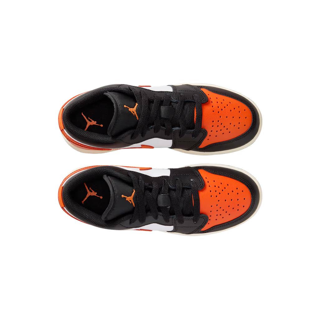 Air Jordan 1 Low GS Shattered Backboard 2.0 Dětské tenisky Oranžová Černá Bílá 553560-081