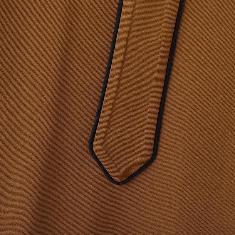 INCERUN Autumn Men's Lapel Neck Long Sleeve Stitching Rib Casual T-shirts Undershirts