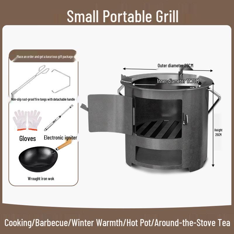 Tiemuyun Outdoor Portable Wood Burning Stove