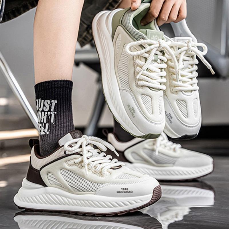 Summer Versatile Mens Shoes Lace-up Mesh Breathable Casual Sneakers Tenis Vulcanized Shoes Luxury Brand Man Running Shoes Hombre