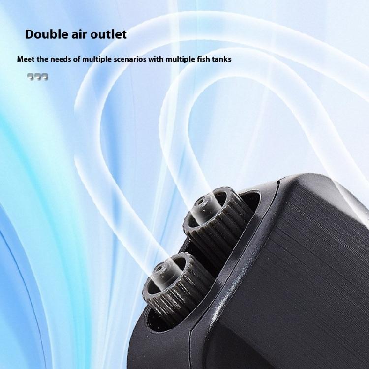 2,5W Energieffektiv Syrepump För Akvarium Tyst Syresättare Med Liten Storlek Design För Hushållsfisktankar Användning
