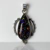 Natural Opal Pendant 925 Sterling Silver 35 ct Multicolor Pear Jewelry October Birthday Birthstone