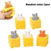 Souris Pop-Up au Fromage Jouet Anti-Stress à Presser, Jouet Sensoriel Fidget en TPR Pour Enfants Adultes Chiffres Cache-Cache