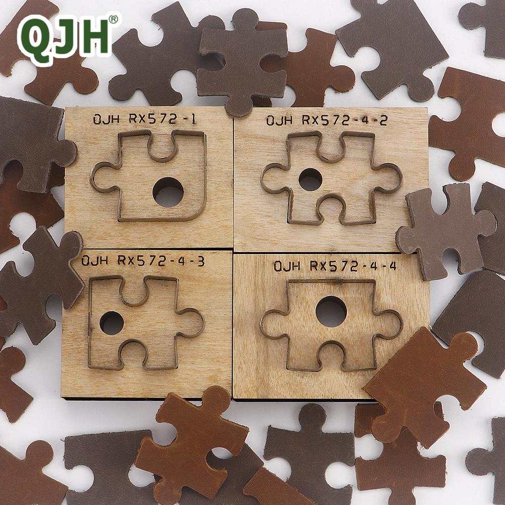 1set Leather Stamping Puzzle Knife Mold, Manual Diy Cutting Die, Metal Punch Model, Leather Handicraft Drilling Punching Tools
