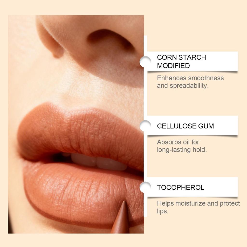 AMZ Brown Lip Liner Pencil Natural Smooth Long Lasting Waterproof Lip Liner For Women Daily Makeup Lips Contour 1PC