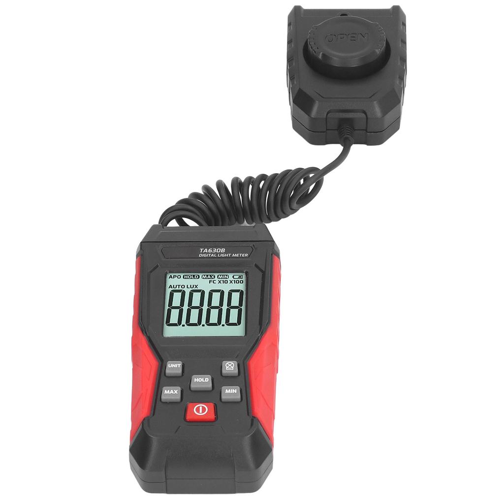 Luxómetro Digital 200000LX Medidor de Luz de Alta Precisión Apagado Automático Probador de Iluminancia