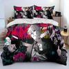 Kettensägenmann Denji Cartoon Bettdecke Bettwäsche-Set, Polyester Bettbezug Kissenbezug, King Queen Size Bettbezug Bettgarnitur