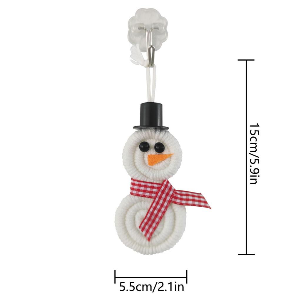 10PCS Snowman Tree Pendant Hanging Ornaments with Rope Party Home Supplies