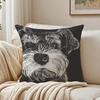 Miniature Schnauzer Pillow Cute Bearded Dog Cushion Cushion Cover Pillowcase Anti-Dustmite Living Room Sofa Decor Cushion Room
