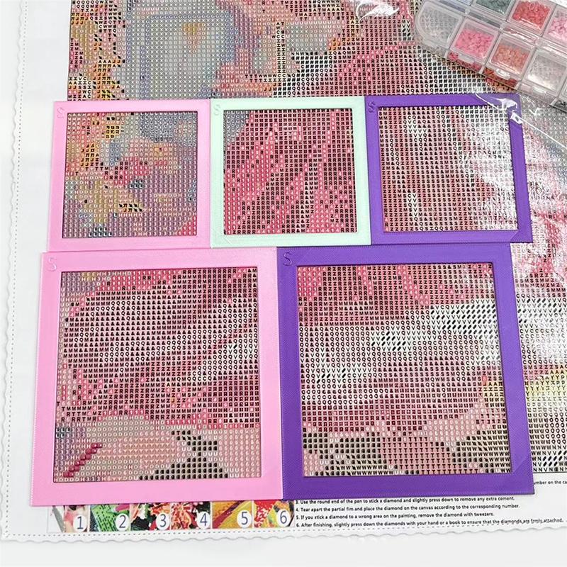 2Pcs Vibrant Rhinestone Frames with Magnetic Design for Craft Positioning