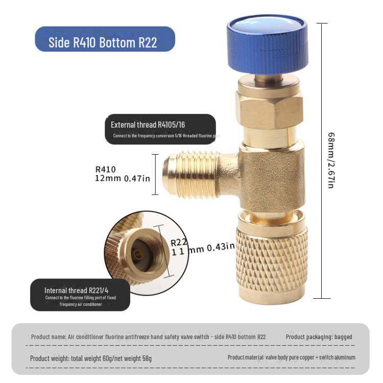 R410/R22 Air Conditioning Refrigerant Safety Valve for Leak-Free Filling