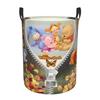 Anime Many Adventures Of Winnie The Pooh Laundry Hamper Large Storage Basket Cartoon Girls Boys Toy Organizer