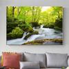 Podzimní hory Vodopád Skály Listy Krajina Malba na plátně Plakáty a obrazy Nástěnné umělecké obrazy Home Decor Bez rámu