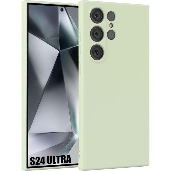 Coque pour Samsung Galaxy S24 Ultra - Protection Silicone - Antichoc - Anti-Rayures - Vert