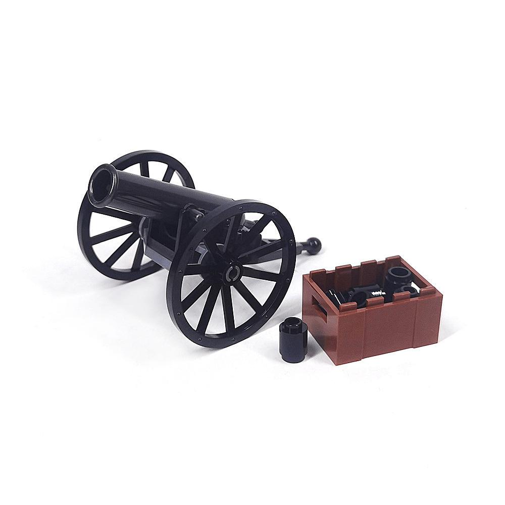 

Средневековый военный орудийный грузовик пушка солдат миниатюрный небольшой строительный блок пиратский корабль сцена орнамент игрушка