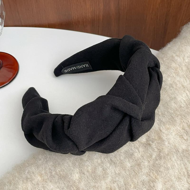 New Knotted Headbands for Women Headdress Girls Vintage Hair Bands Cloth Wide Hairband Soft Hair Hoop Hair Accessories Headwear