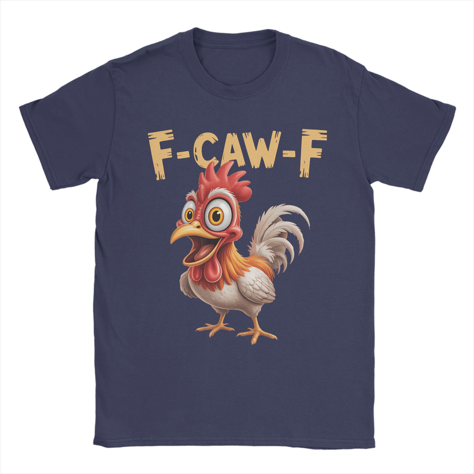 

Funny F-Caw-F Chicken Men T Shirt Leisure Tee Shirt Short Sleeve Round Neck T-Shirts Pure Cotton Summer Clothing 4XL
