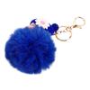 Stuffed Chain Soft Key Ring Ring For Handbag Key Chain Pompom Keychain Car Decor Royal Blue Stuffed Pendant