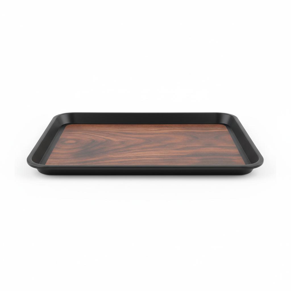Carnival Waiter'S Tray Non-Slip Black Rectangle 45.5×35.5×2 Cm