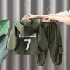 Boys' Spring and Autumn Suits  Handsome Baby Jackets  Children's Tooling Two-piece Suits