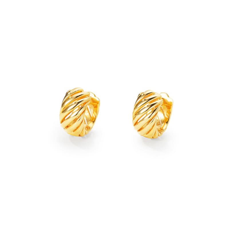 FINDELISE 925 Silver Croissant One Touch Earrings