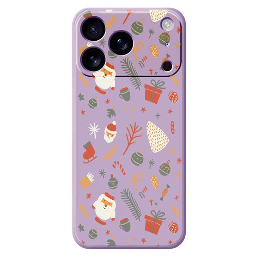 Für iPhone 17 Pro Hülle Süßigkeiten Geschenke Musterdruck Gerade Kante TPU Handy-Rückseite