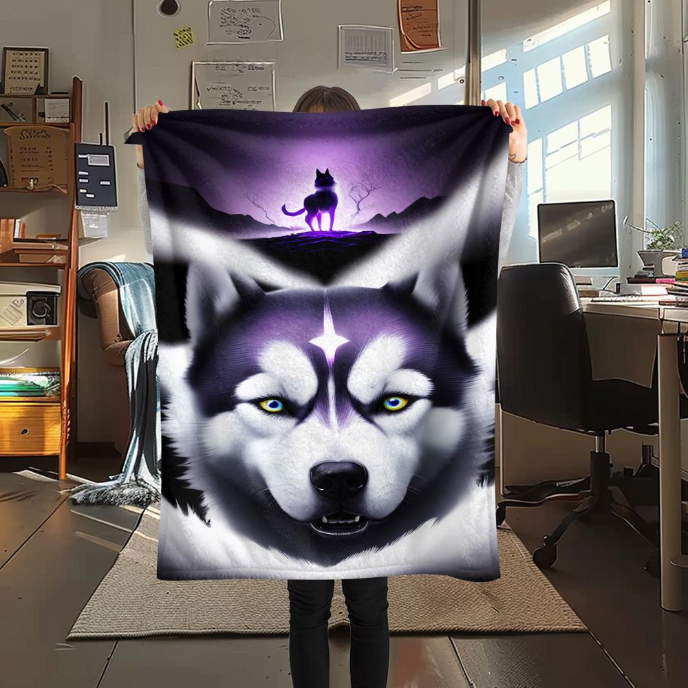 1 ks Flanelová deka s kresleným potiskem, Vysoce kvalitní, Pohodlná pro všechna roční období, Domácí dekorace, Teplo a pohodlí, Perfektní jako vánoční dárek k narozeninám