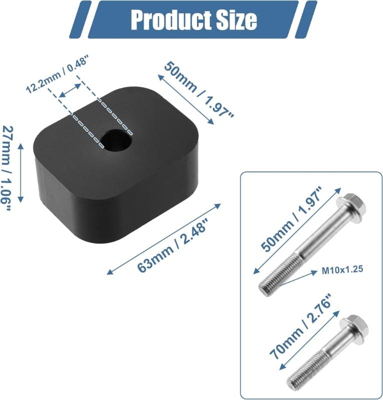 Selbstfedernde Gummi-Sitzabstandshalter Erhöhungen Lift-Jacken Einstellbares Stützkissen-Set Einfache Installation Unterlage für 387-2104