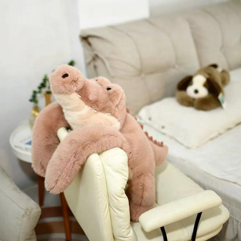 Flat Black White Tuxedo Cat Plush Cozy Toy Cute Doll Rounded Squat Silhouette Pink Inner Ear Simple Gentle Facial Stitch Compact