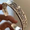 Thai silver graffiti bracelet female ins niche design cold wind Japan and Korea ·