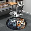 1pc Tiger Yin Yang Carpet, Round Non Slip Durable Large Size Office Carpet, Suitable for Office
