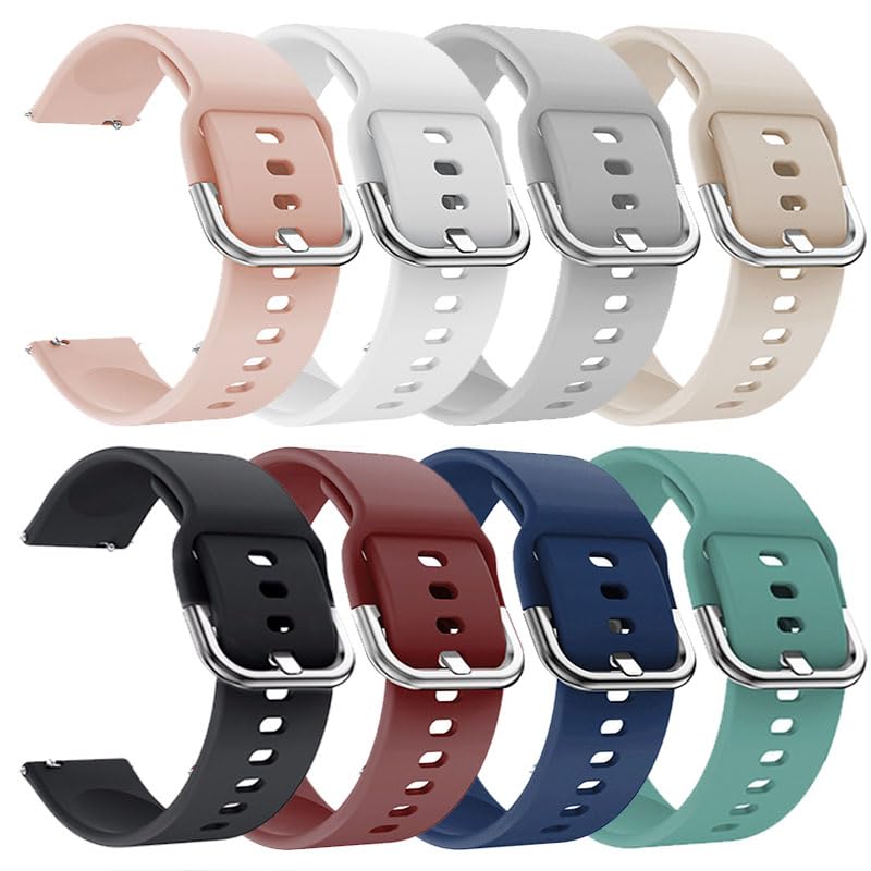 Silicone Strap Bands for Samsung Galaxy Watch 6 5 4 Active 2 Sports 22mm Watch Straps For Amazfit GTS 4/3/2e/Bip Watchbands Belt