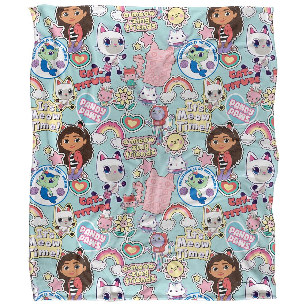 Gabby's Dollhouse Silky Cat Supersoft Blanket