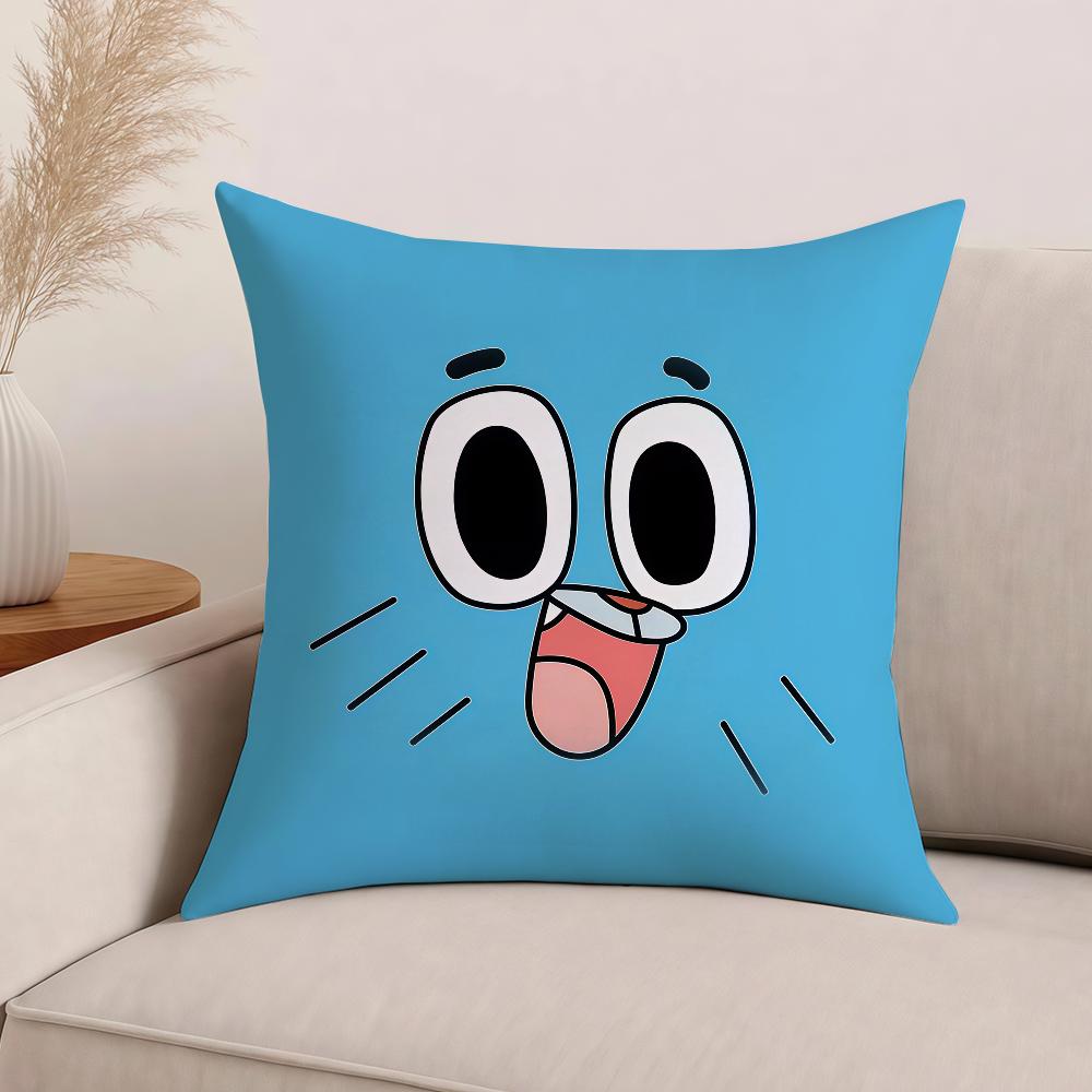 Cartoon The A-Amazing W-World Of G-Gumball Pillow Case Office Cushions Suitable For Sofa Car Bedroom Decorative Cushion Cover
