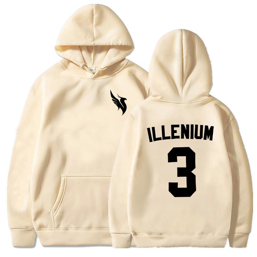 ILLENIUM Print Hoodies Long Sleeve Fashion Winter/Autumn Sweatshirts Fleece Warm Men Women Pullovers Streetwear Graphic Clothing