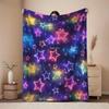 Traumhafte Sternennacht Decke - Weiches Flanell mit Leuchtsternchen, Pastellfarben, Ideale Wohnkultur Geburtstagsgeschenk