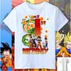 2026 Summer Dragon Ball Z Birthday Pure Cotton Tshirt for Boys and Girls Aged 012 Fashionable and Casual Y2K  Trendy Clothing
