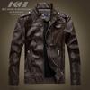 Leather jacket men's stand-up collar washed PU leather jacket nostalgic explosion