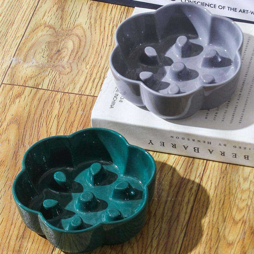 Neck Guard Ceramic Raised Pet Bowl Large Diameter Pet Food Bowl Cat Water Bowl  Outdoor Feeding