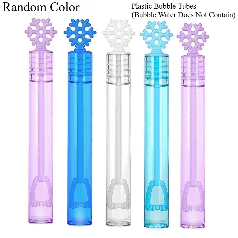 10/20pcs Bubble Tube Toy Snowflake Crown Bow Wand Tube Empty Bottle Baby Shower Wedding Birthday Party Decor Xmas Gifts for Kids