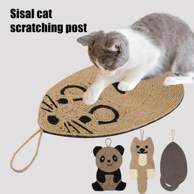Sisal Kratzmatte für Katzen Niedliche Tierform Hängende Kratzmatte Schützen Sie Ihre Möbel Vertikaler Kratzbaum für Wohnungskatzen