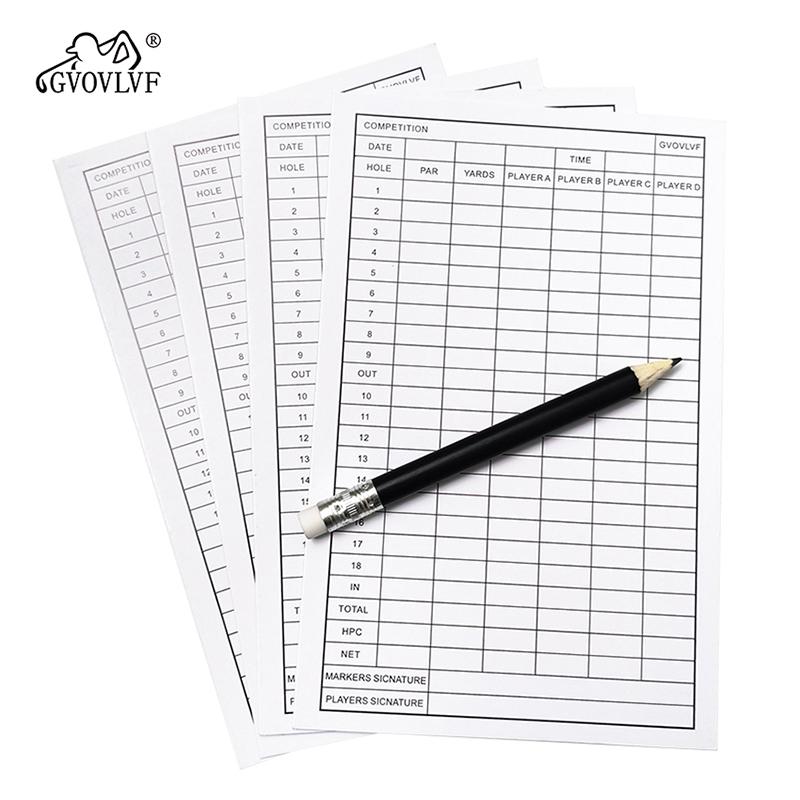 20pcs Golf Scorecard Score Sheet Tracking Record Stat Card Double Sided Printed Golf Shot and Stat Tracking Scorecards Golf Game 5