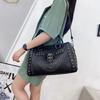 Versatile Shoulder Bag Rivet Messenger Bag for Teen Girl Handbag Crossbody Bag