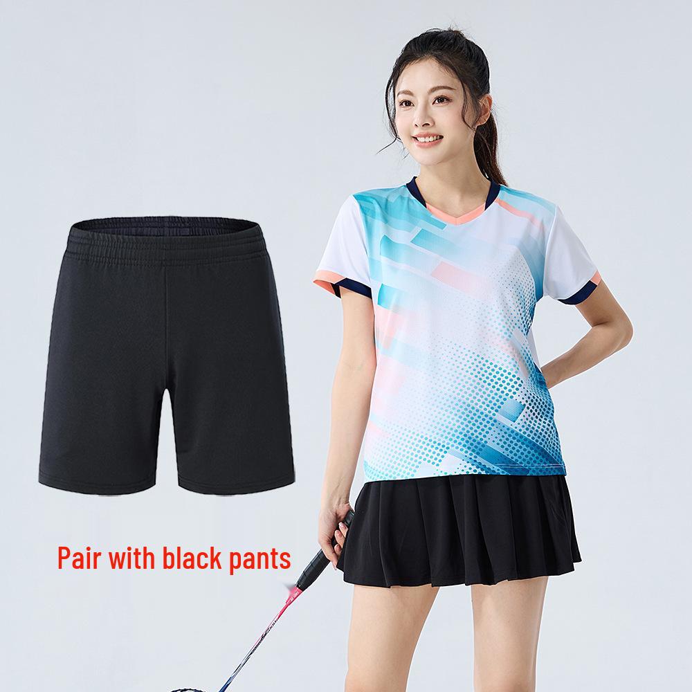 Quick-Dry Breathable Badminton, Tennis & Volleyball Uniform Set for Women & Men with Printed Numbers
